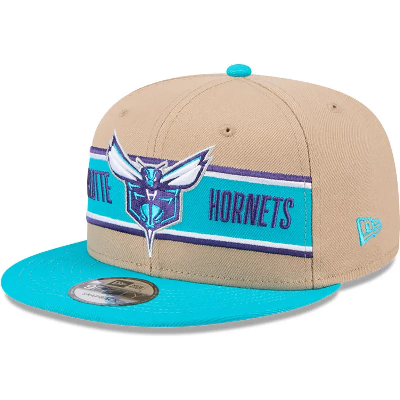 petten-plat-bruin-snapback-9fifty-draft-2024-van-charlotte-hornets-nba-van-new-era