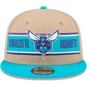 petten-plat-bruin-snapback-9fifty-draft-2024-van-charlotte-hornets-nba-van-new-era