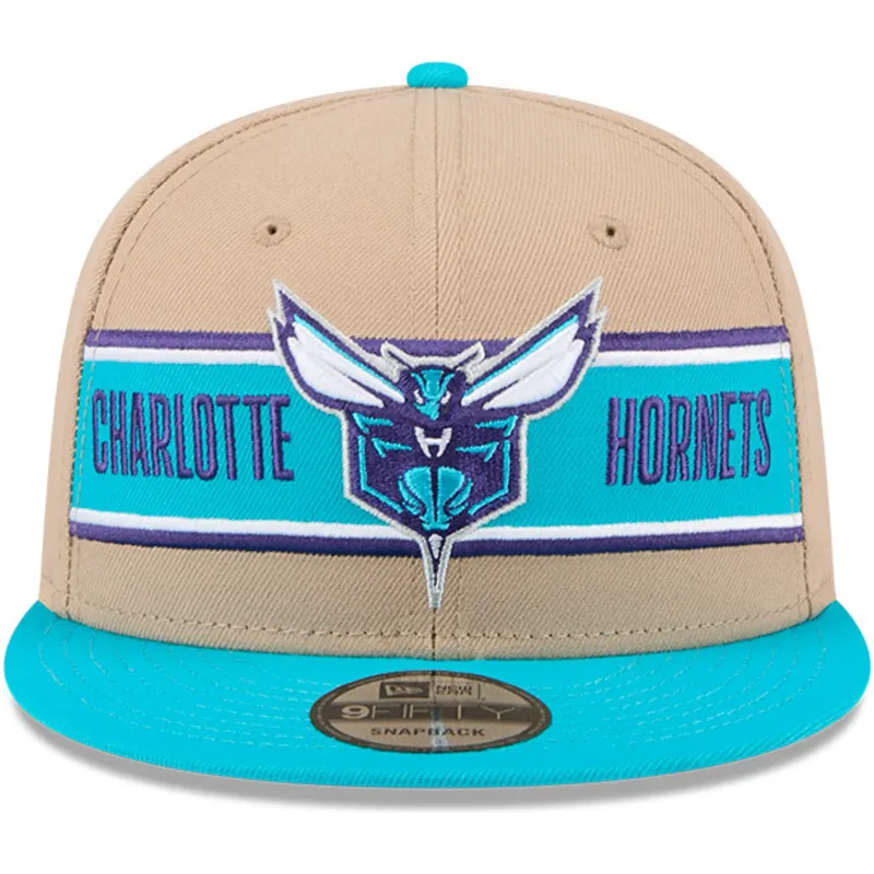 petten-plat-bruin-snapback-9fifty-draft-2024-van-charlotte-hornets-nba-van-new-era