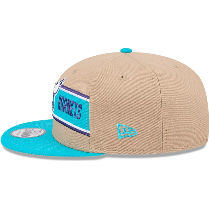 petten-plat-bruin-snapback-9fifty-draft-2024-van-charlotte-hornets-nba-van-new-era