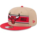 petten-plat-bruin-snapback-9fifty-draft-2024-van-chicago-bulls-nba-van-new-era