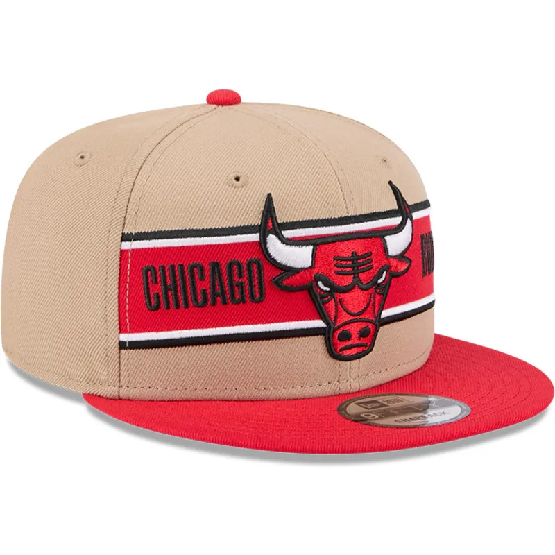 petten-plat-bruin-snapback-9fifty-draft-2024-van-chicago-bulls-nba-van-new-era