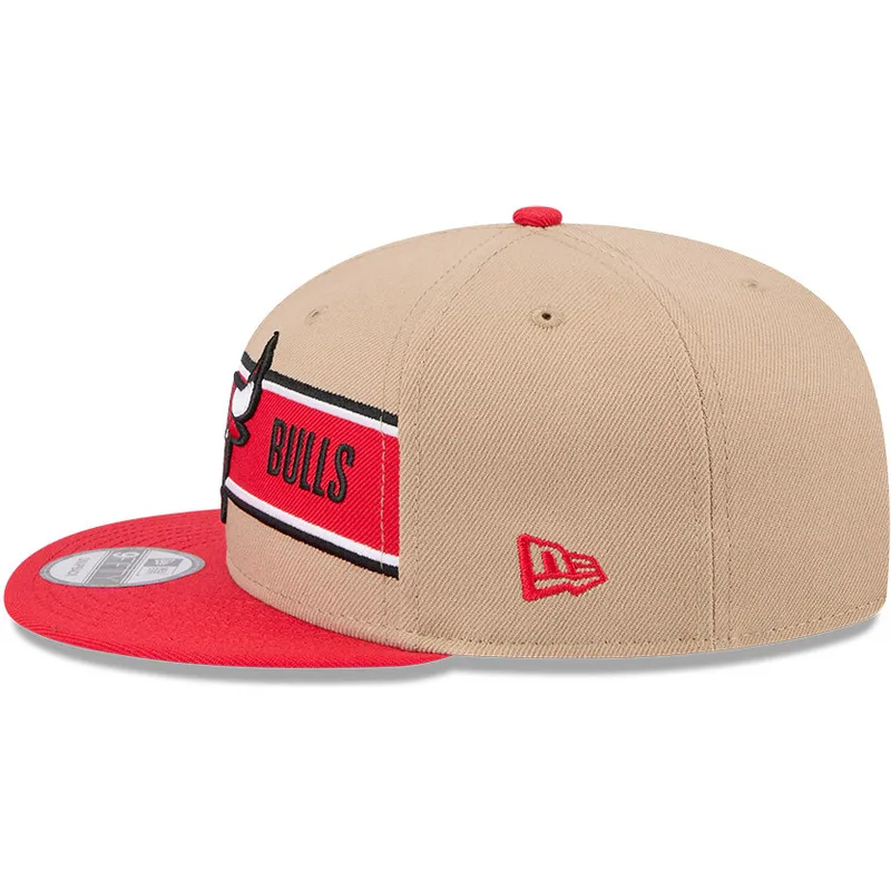 petten-plat-bruin-snapback-9fifty-draft-2024-van-chicago-bulls-nba-van-new-era