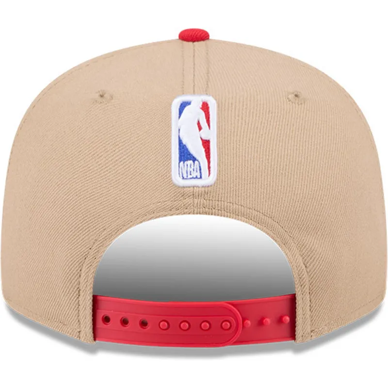 petten-plat-bruin-snapback-9fifty-draft-2024-van-chicago-bulls-nba-van-new-era