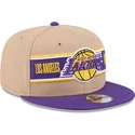 petten-plat-bruin-snapback-9fifty-draft-2024-van-los-angeles-lakers-nba-van-new-era