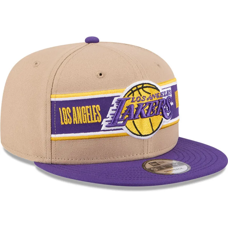 petten-plat-bruin-snapback-9fifty-draft-2024-van-los-angeles-lakers-nba-van-new-era