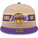 petten-plat-bruin-snapback-9fifty-draft-2024-van-los-angeles-lakers-nba-van-new-era