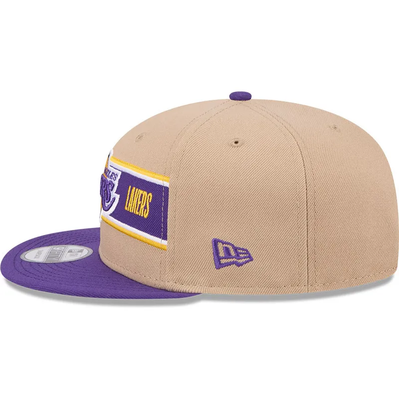 petten-plat-bruin-snapback-9fifty-draft-2024-van-los-angeles-lakers-nba-van-new-era