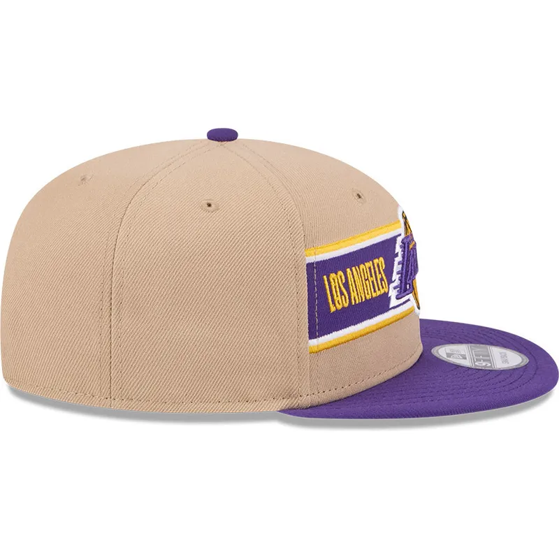 petten-plat-bruin-snapback-9fifty-draft-2024-van-los-angeles-lakers-nba-van-new-era