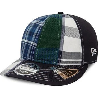 Petten gebogen blauw verstelbaar 9FIFTY Retro Crown Relaxed Heritage Fit van New Era