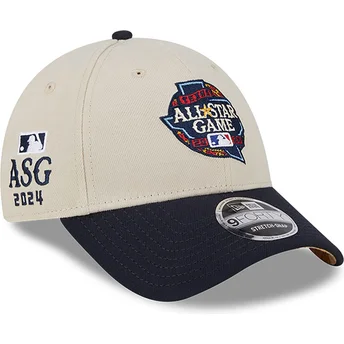Petten gebogen beige snapback All Star Game 9FORTY Stretch Snap Fan Pack van MLB van New Era