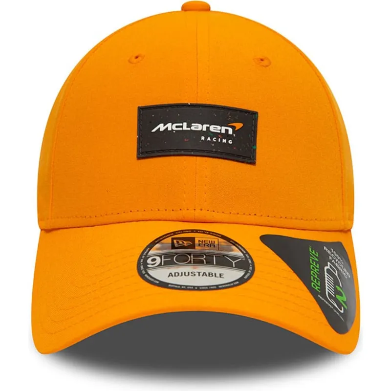 petten-gebogen-oranje-snapback-9forty-repreve-van-mclaren-racing-formula-1-van-new-era