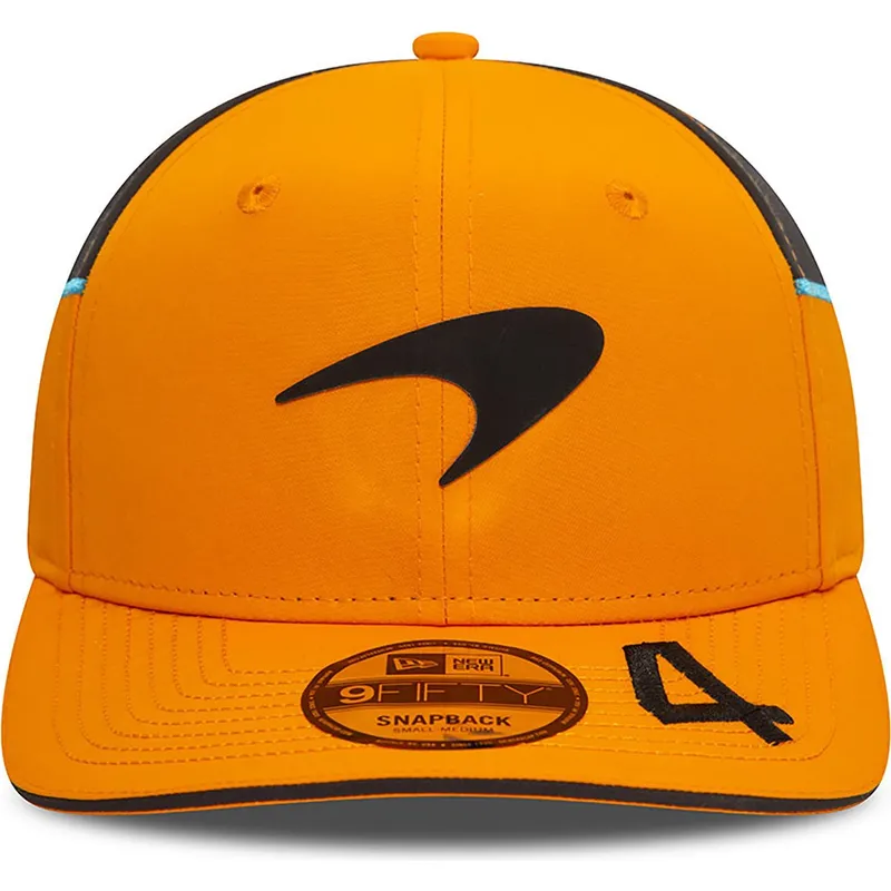 petten-gebogen-oranje-snapback-lando-norris-9fifty-original-fit-van-mclaren-racing-formula-1-van-new-era