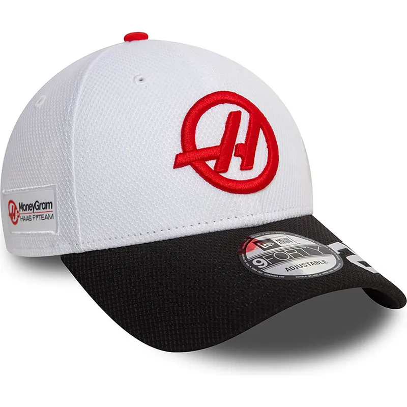 petten-gebogen-wit-snapback-kevin-magnussen-9forty-van-haas-f1-team-formula-1-van-new-era petten-gebogen-wit-snapback-kevin-magnussen-9forty-van-haas-f1-team-formula-1-van-new-era