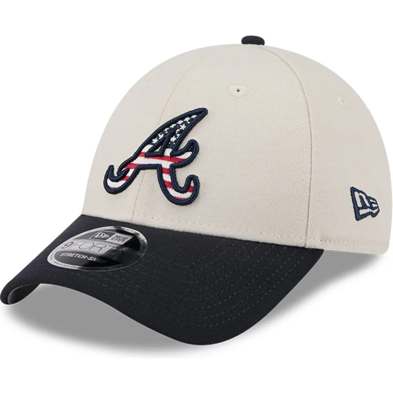 petten-gebogen-beige-snapback-9forty-stretch-snap-4th-of-july-van-atlanta-braves-mlb-van-new-era