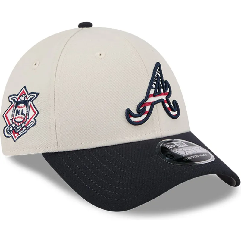 petten-gebogen-beige-snapback-9forty-stretch-snap-4th-of-july-van-atlanta-braves-mlb-van-new-era