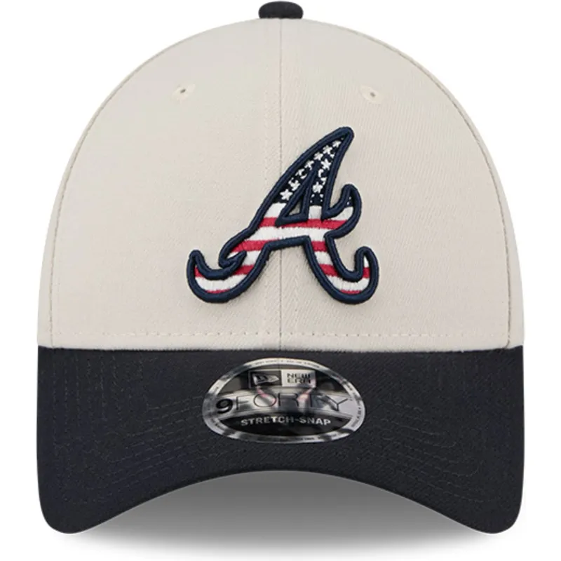 petten-gebogen-beige-snapback-9forty-stretch-snap-4th-of-july-van-atlanta-braves-mlb-van-new-era