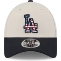 petten-gebogen-beige-snapback-9forty-stretch-snap-4th-of-july-van-los-angeles-dodgers-mlb-van-new-era