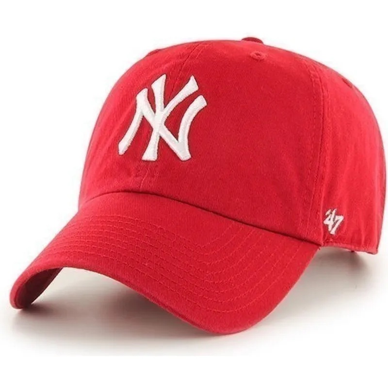petten-gebogen-rood-verstelbaar-van-new-york-yankees-mlb-van-47-brand petten-gebogen-rood-verstelbaar-van-new-york-yankees-mlb-van-47-brand