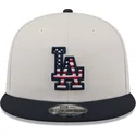 petten-plat-beige-snapback-9fifty-4th-of-july-van-los-angeles-dodgers-mlb-van-new-era