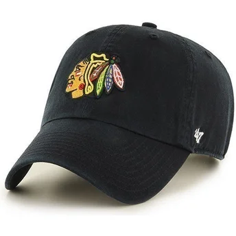 petten-gebogen-zwart-verstelbaar-van-chicago-blackhawks-nhl-van-47-brand