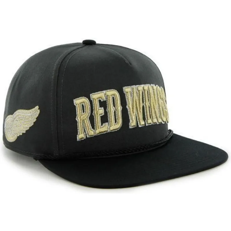 petten-plat-zwart-snapback-van-detroit-red-wings-nhl-van-47-brand petten-plat-zwart-snapback-van-detroit-red-wings-nhl-van-47-brand
