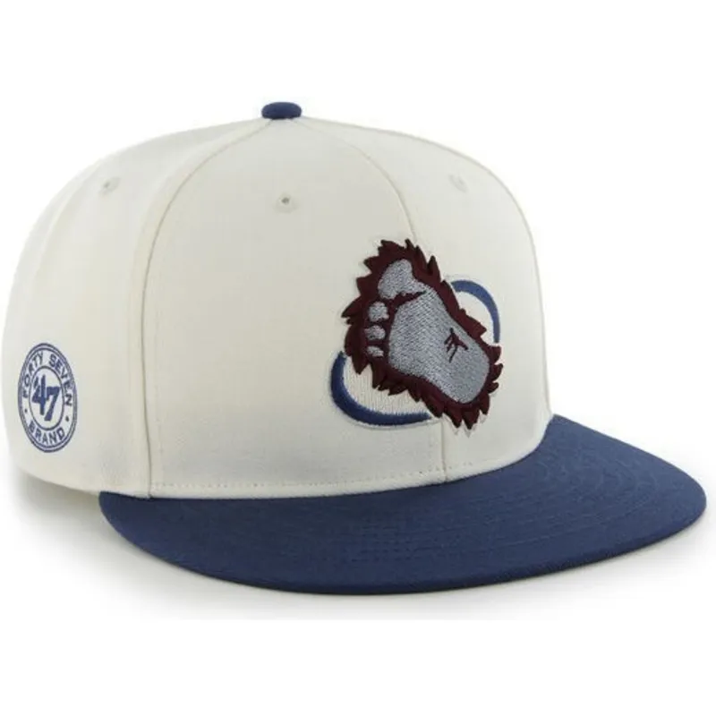 petten-plat-wit-snapback-van-colorado-avalanche-nhl-van-47-brand