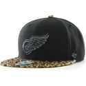 petten-plat-zwart-snapback-van-detroit-red-wings-nhl-van-47-brand