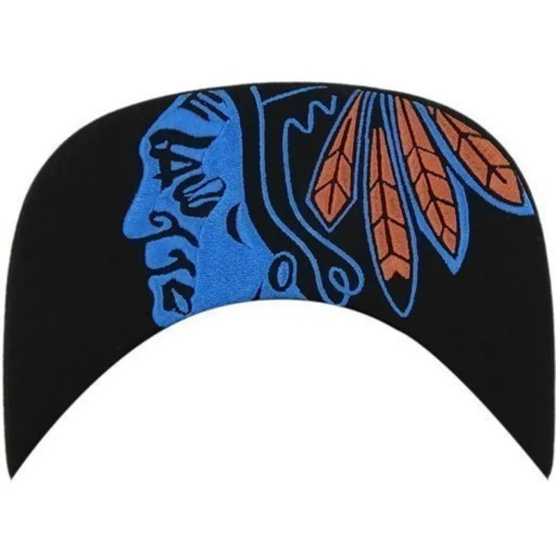 petten-plat-zwart-snapback-letras-van-chicago-blackhawks-nhl-van-47-brand