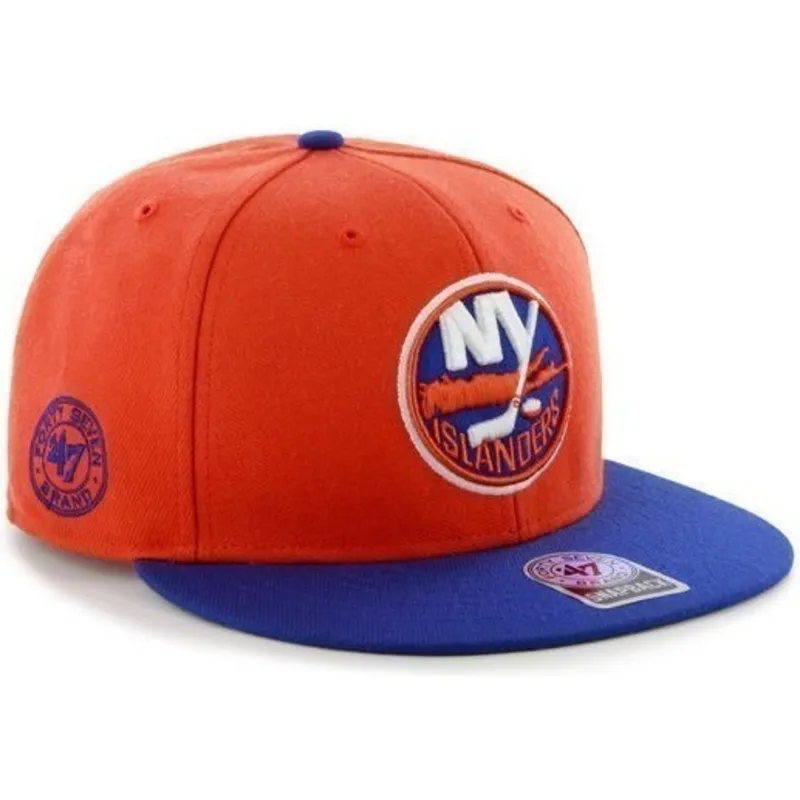 petten-plat-oranje-snapback-van-new-york-islanders-nhl-van-47-brand petten-plat-oranje-snapback-van-new-york-islanders-nhl-van-47-brand