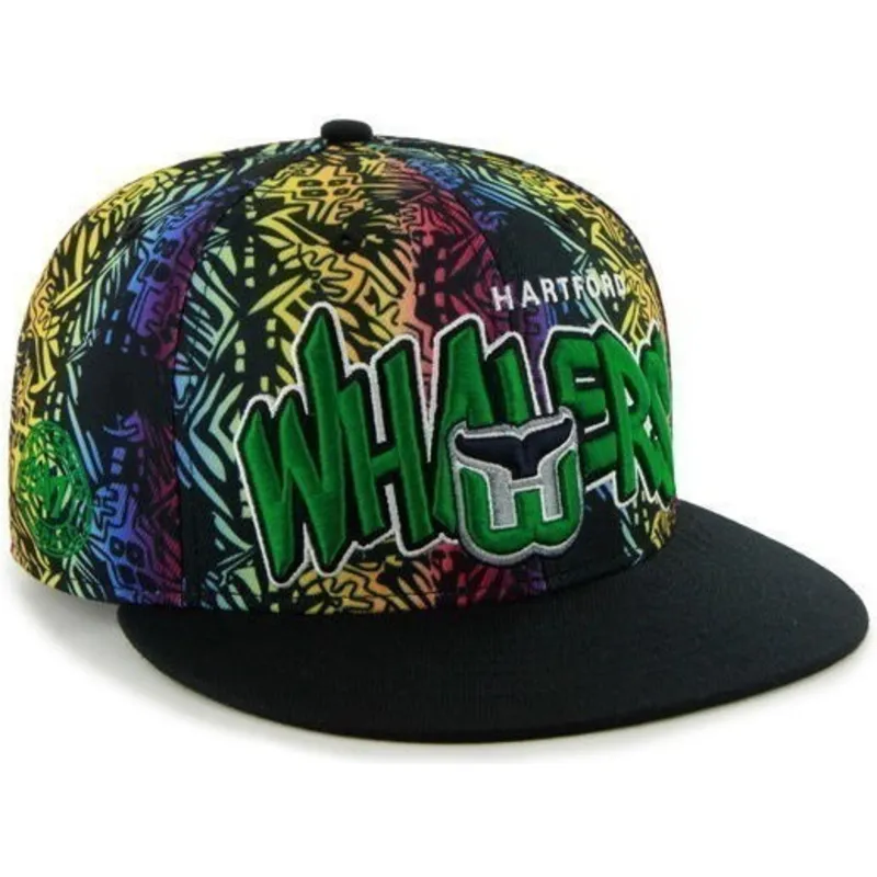 petten-plat-groen-snapback-multicolor-van-hartford-whalers-nhl-van-47-brand