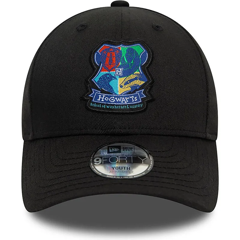 petten-gebogen-zwart-snapback-voor-kinderen-9forty-van-hogwarts-harry-potter-van-new-era