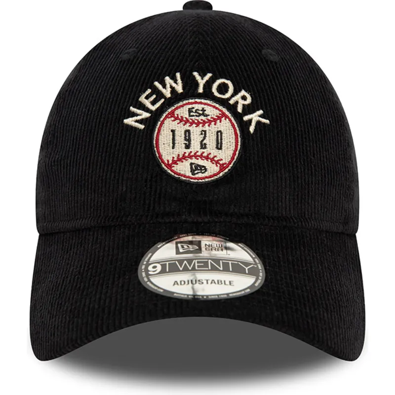 petten-gebogen-zwart-verstelbaar-the-empire-state-9twenty-cord-van-new-york-steden-en-stranden-van-new-era