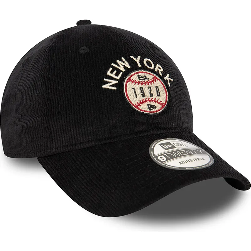 petten-gebogen-zwart-verstelbaar-the-empire-state-9twenty-cord-van-new-york-steden-en-stranden-van-new-era