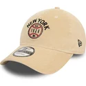 petten-gebogen-beige-verstelbaar-the-empire-state-9twenty-cord-van-new-york-steden-en-stranden-van-new-era