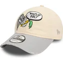 petten-gebogen-beige-verstelbaar-9twenty-washed-van-bugs-bunny-looney-tunes-van-new-era