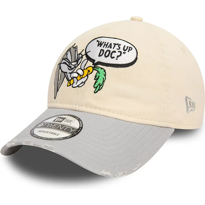 petten-gebogen-beige-verstelbaar-9twenty-washed-van-bugs-bunny-looney-tunes-van-new-era