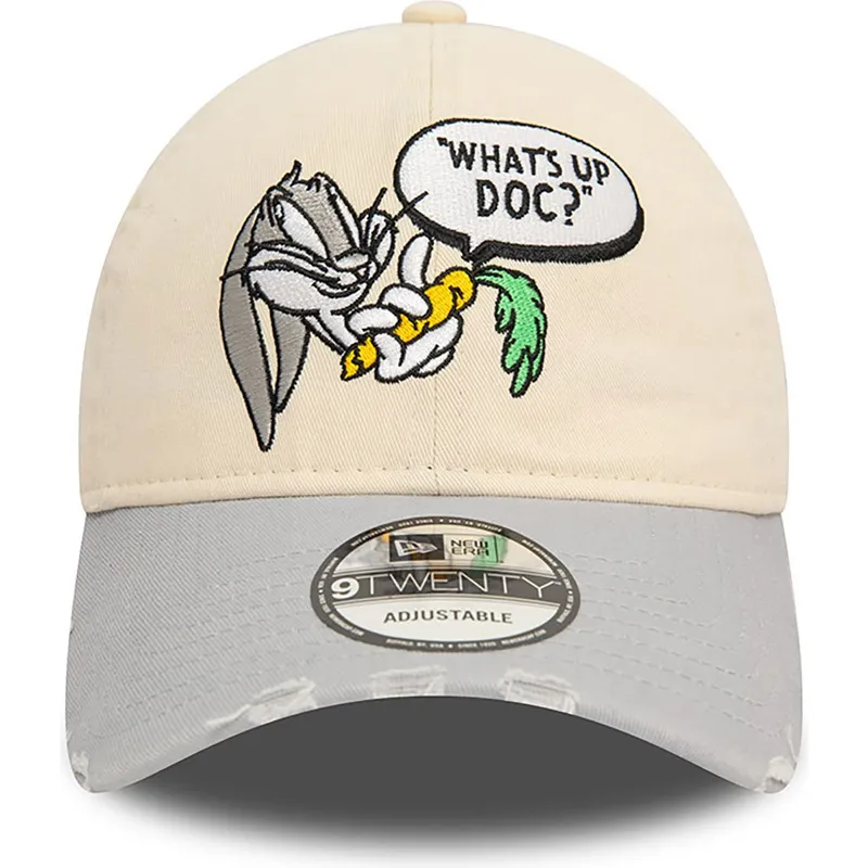 petten-gebogen-beige-verstelbaar-9twenty-washed-van-bugs-bunny-looney-tunes-van-new-era