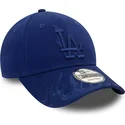 petten-gebogen-blauw-verstelbaar-9forty-flame-van-los-angeles-dodgers-mlb-van-new-era