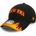 petten-gebogen-zwart-verstelbaar-9twenty-race-flame-van-new-era