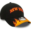 petten-gebogen-zwart-verstelbaar-9twenty-race-flame-van-new-era