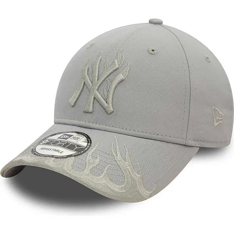 petten-gebogen-grijs-verstelbaar-9forty-flame-van-new-york-yankees-mlb-van-new-era