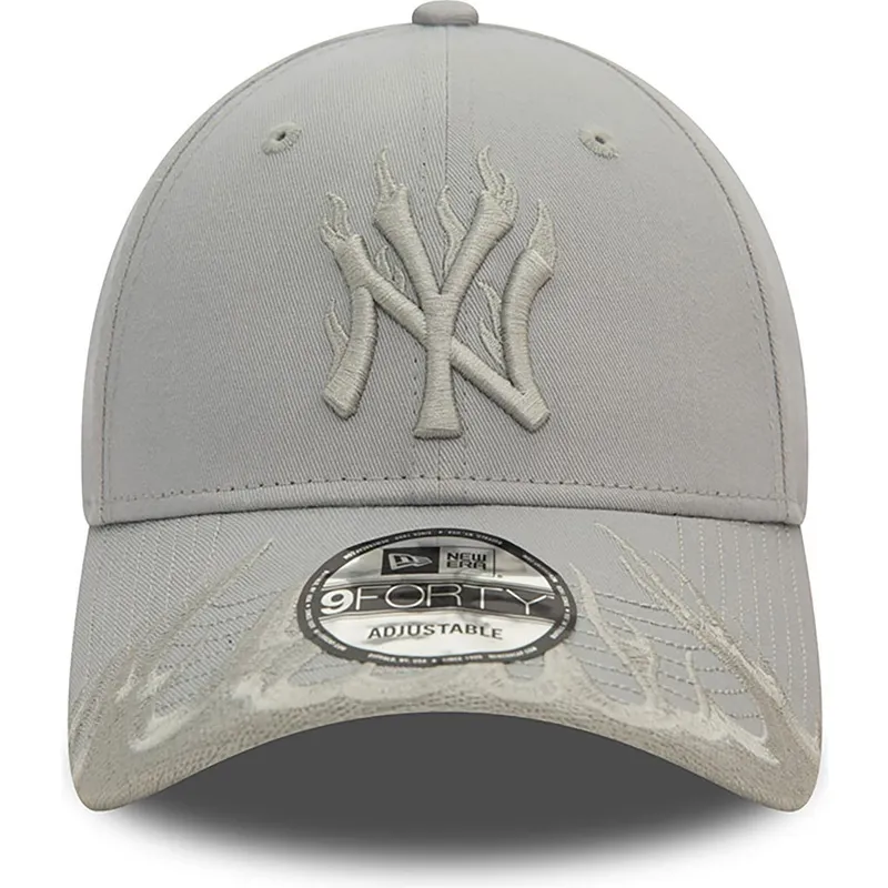 petten-gebogen-grijs-verstelbaar-9forty-flame-van-new-york-yankees-mlb-van-new-era