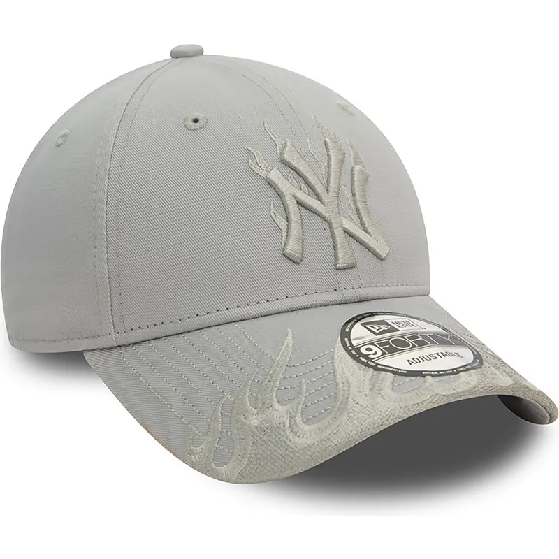petten-gebogen-grijs-verstelbaar-9forty-flame-van-new-york-yankees-mlb-van-new-era