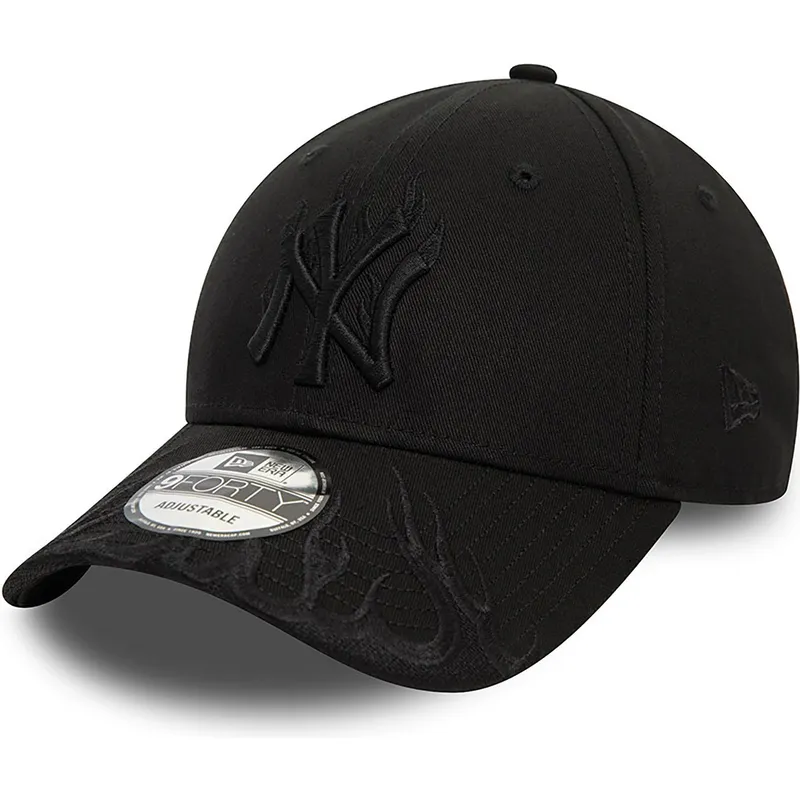 petten-gebogen-zwart-verstelbaar-9forty-flame-van-new-york-yankees-mlb-van-new-era