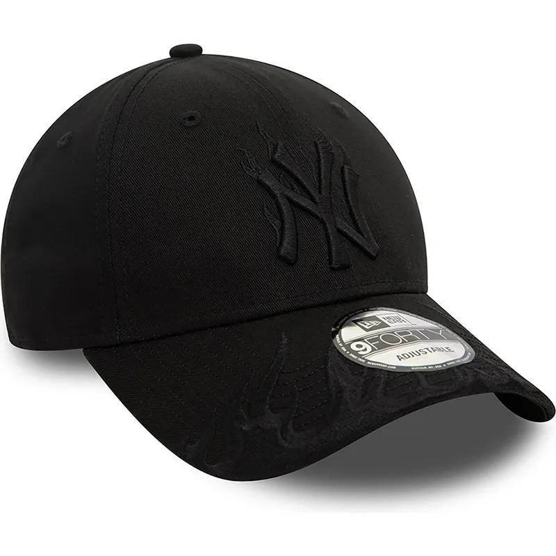 petten-gebogen-zwart-verstelbaar-9forty-flame-van-new-york-yankees-mlb-van-new-era