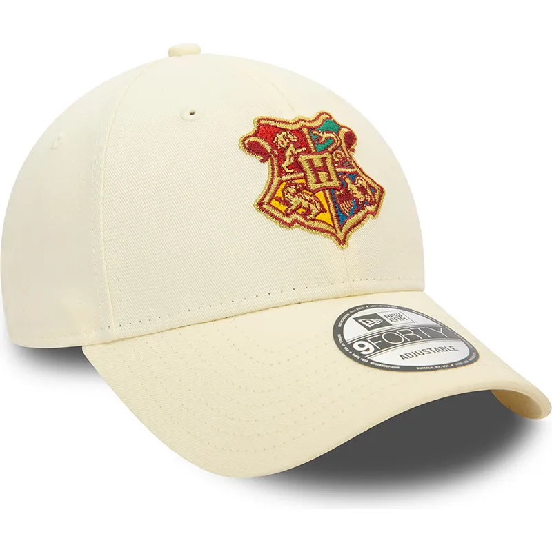 petten-gebogen-beige-verstelbaar-9forty-van-hogwarts-harry-potter-van-new-era
