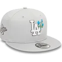 petten-plat-grijs-snapback-9fifty-seasonal-flower-van-los-angeles-dodgers-mlb-van-new-era