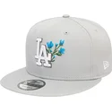 petten-plat-grijs-snapback-9fifty-seasonal-flower-van-los-angeles-dodgers-mlb-van-new-era