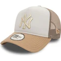 petten-gebogen-beige-snapback-a-frame-frame-world-series-van-new-york-yankees-mlb-van-new-era